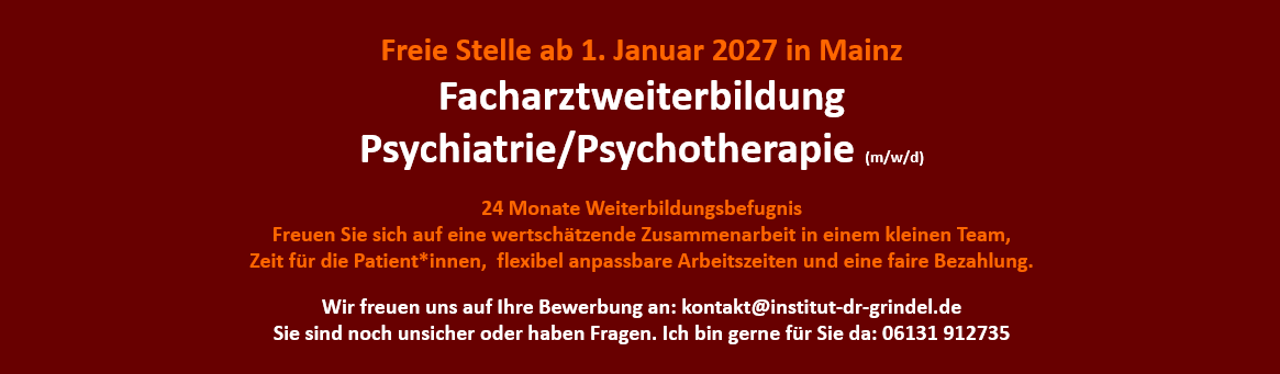 Freie Stelle Facharztweiterbildung ab 1. Januar 2027 in Mainz